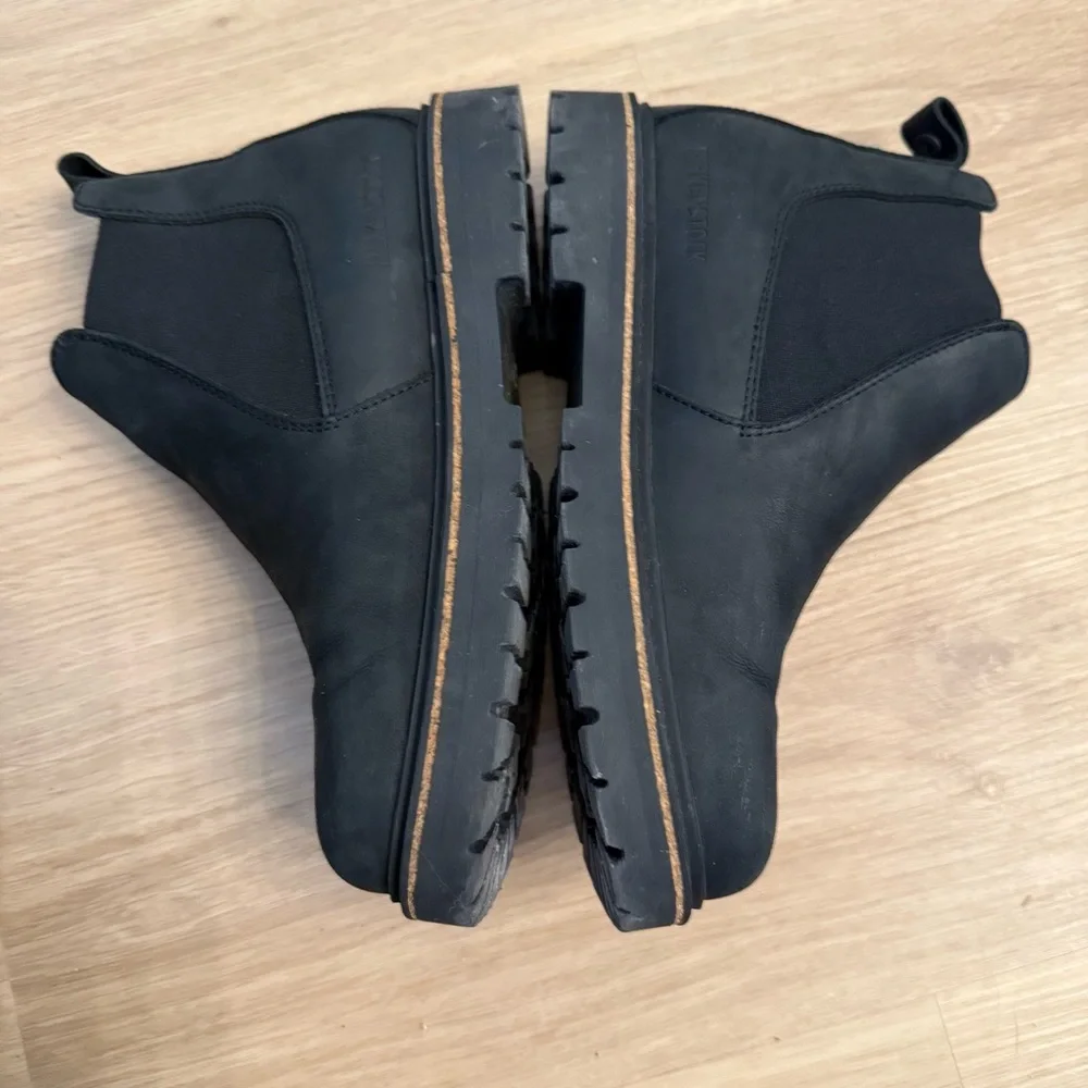 Birkenstock Stalon Nubuck Leather Sz 38 Narrow Black